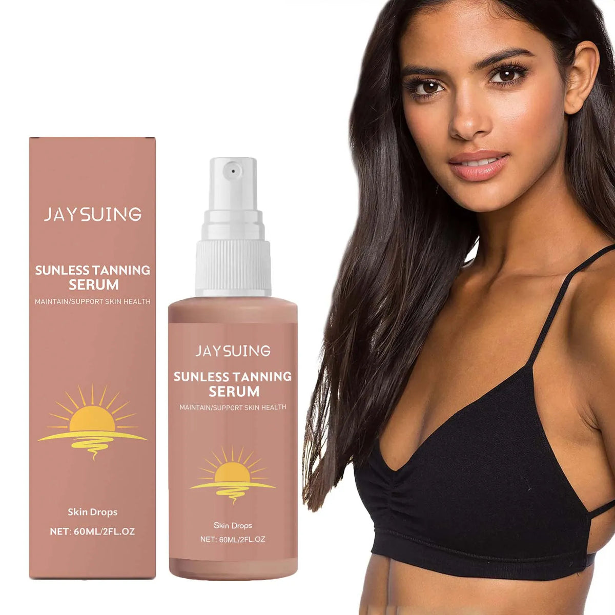 Herbal Sunless Self-Tanning Spray – Natural Bronzer Essence Self-Tanning Spray Qme