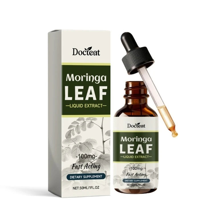 Docteat Moringa Leaf Liquid Extract 30ml | Vitamins E C A B6 Herbal Liquid Supplement Qst 30 ml(Pack of 1)