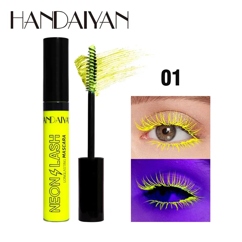 Neon Fluorescence Mascara – Waterproof, No Smudge, Fast Dry Colored Mascara Qme 01