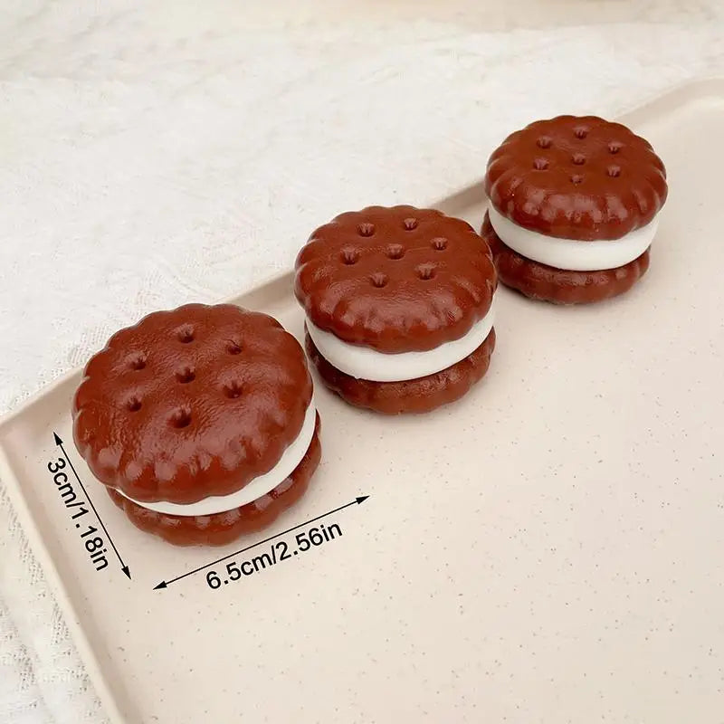 Squishy Sandwich Cookie Fidget Toy – Slow Rising TPR Squish Squishy Fidget Toy Qme