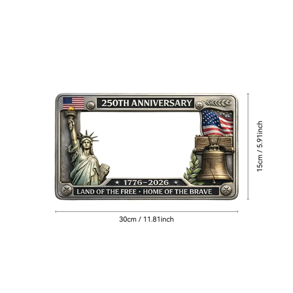 Statue of Liberty License Plate Frame – Alloy Front & Rear License Plate Frame Qme