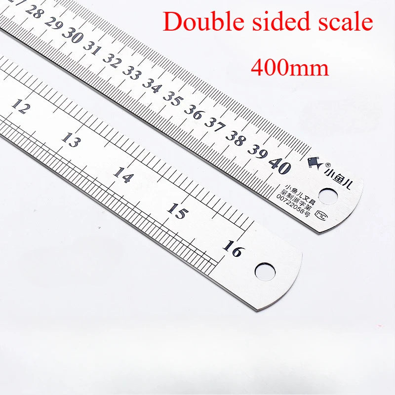Stainless Steel Precision Straight Ruler – Double Sided Metric 15–40cm Precision Measuring Ruler Qst 400mm