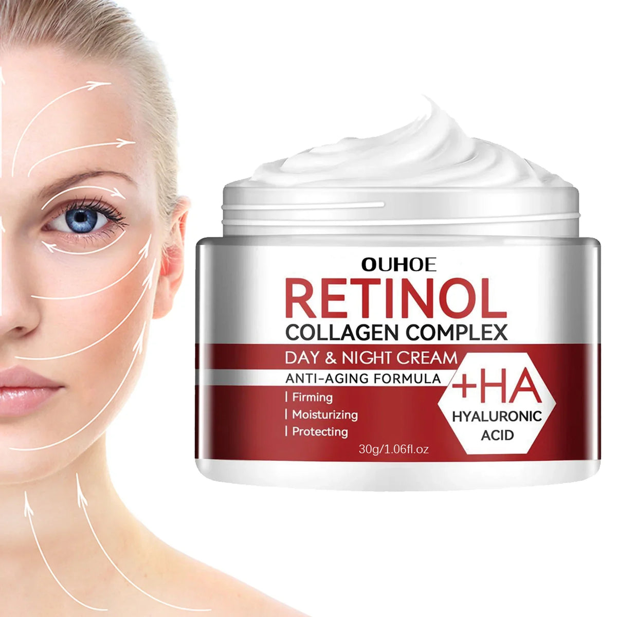 Retinol Face Moisturizer Cream – Anti-Wrinkle & Pore Minimizing Retinol Face Cream Qme