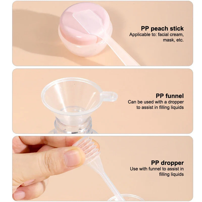 11-Piece Travel Refillable Bottle Set for Cosmetics & Lotion Travel Bottle Set Qme
