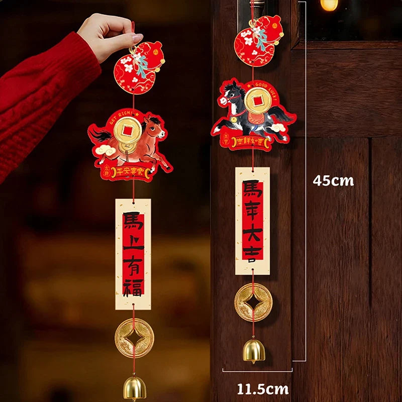Chinese New Year Wind Chime Ornament | Spring Festival Decor Festive Wind Chime Qme