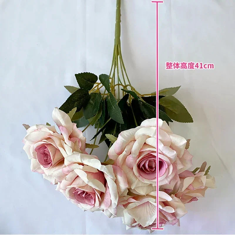 Silk Rose Artificial Flowers – Wedding & Home Decor, 16 Colors Artificial Flower Qme