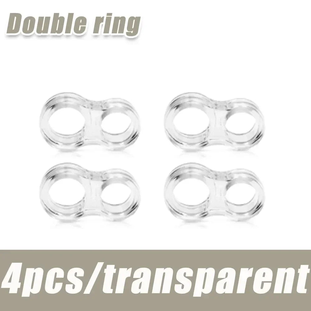 Silicone Cabinet Handle Protection Pads | Clear Anti-Collision Stoppers Door Handle Bumper Pads Qme 4pc-Double ring