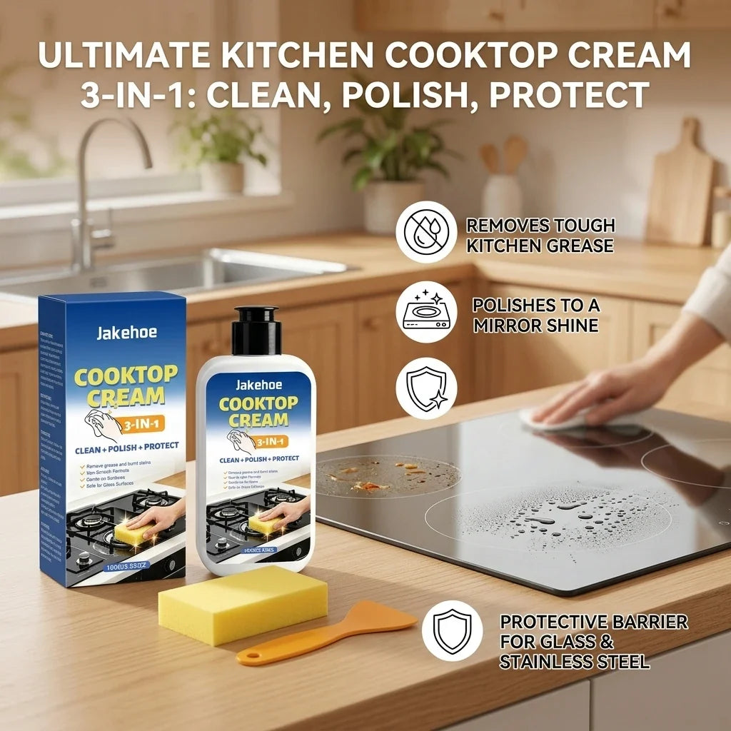 Multi-Functional Kitchen Degreaser Cleaner | 3-in-1 Cooktop Kit Kitchen Degreaser Cleaner Qme