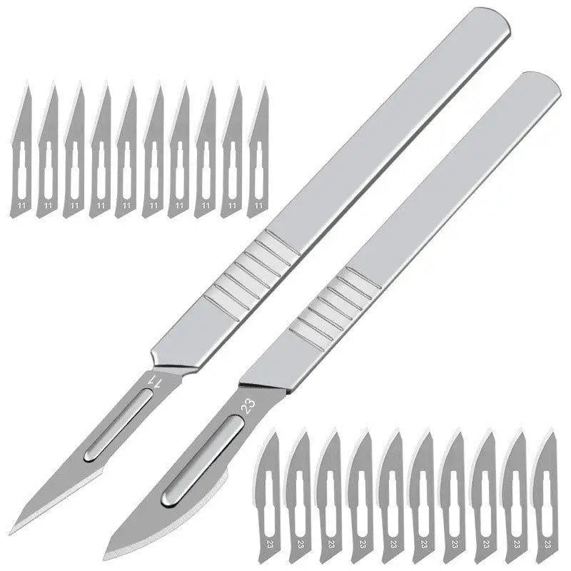 Carbon Steel Scalpel Blades & Handle – DIY Craft Cutting Tool Precision Scalpel Set Qme