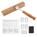 5-Blade Dough Cutter & Baguette Bread Knife – Wooden Handle Bread & Dough Cutter Qst Style A