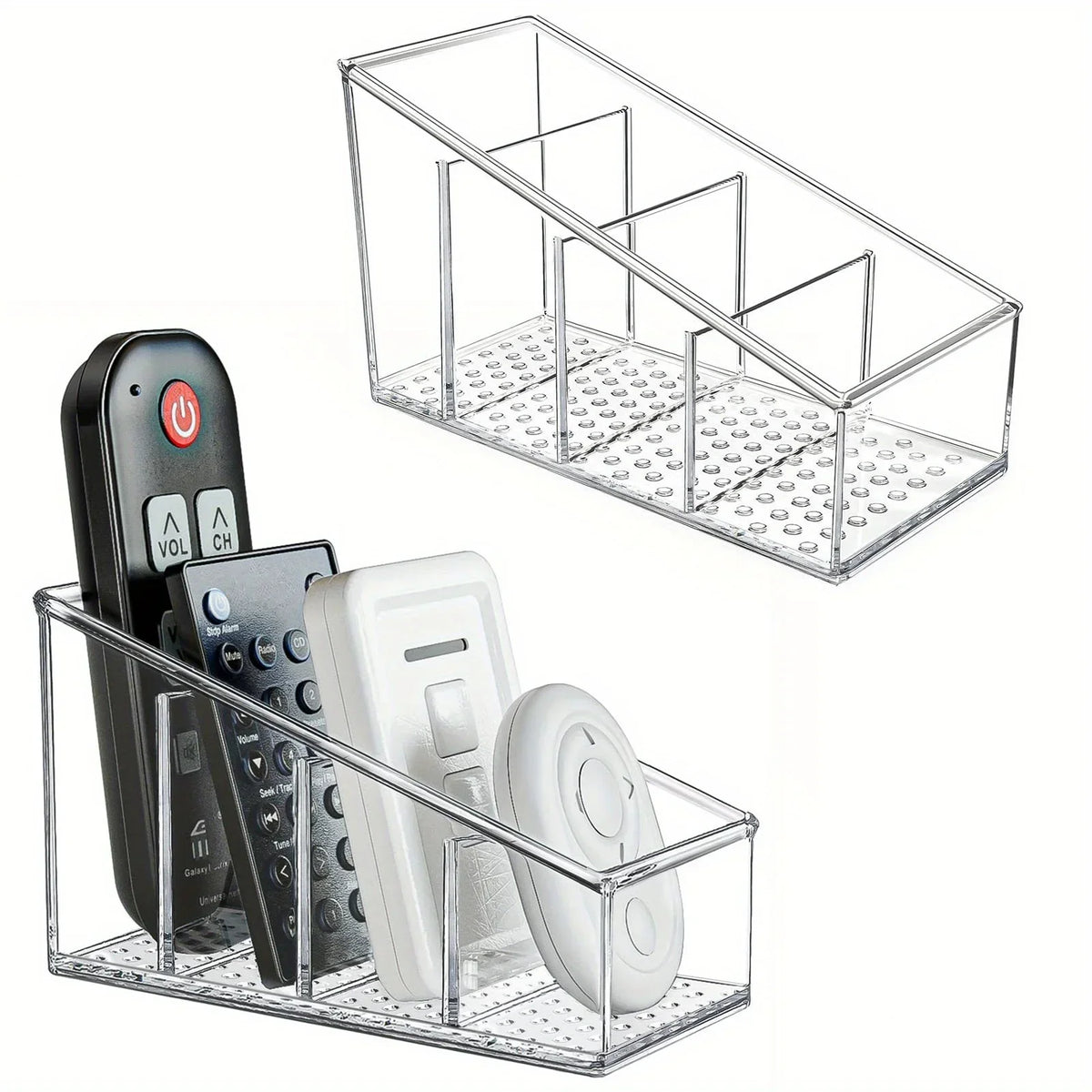 4-Compartment Desk Organizer – Makeup Brush & Remote Holder Desk Organizer Qme