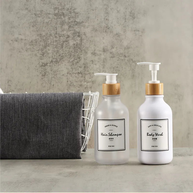 Wood Pump Soap Dispenser Bottle – Refillable Liquid Container Soap Dispenser Qme