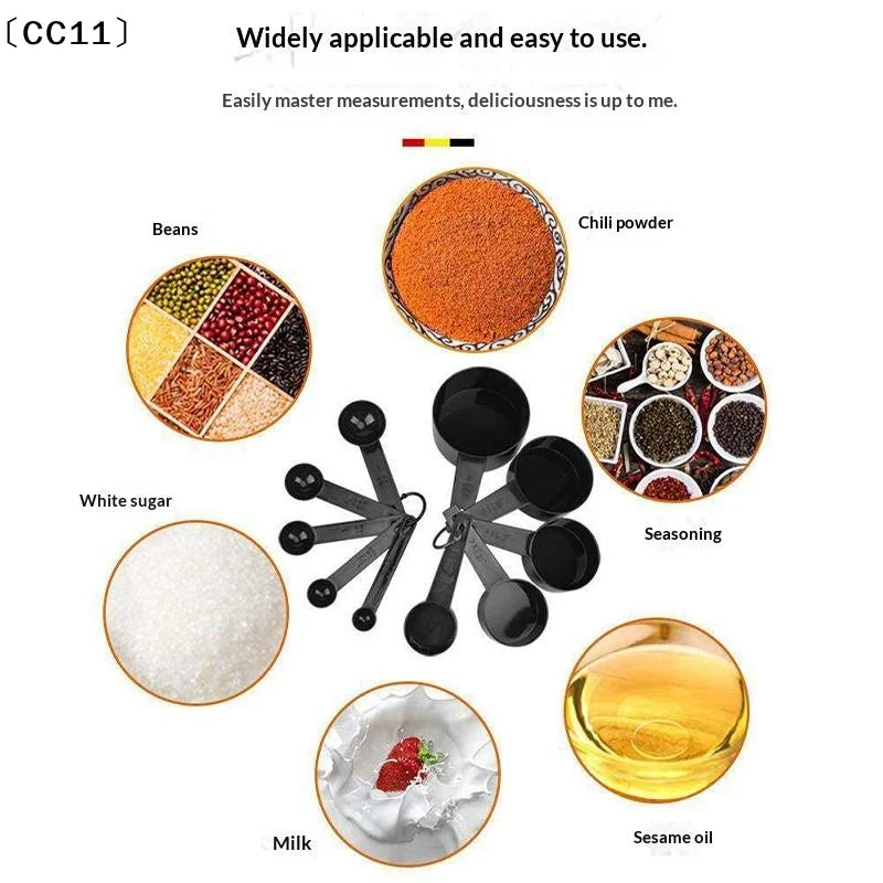 10-Piece Measuring Spoons & Cups Set for Baking Measuring Spoons Set Qme