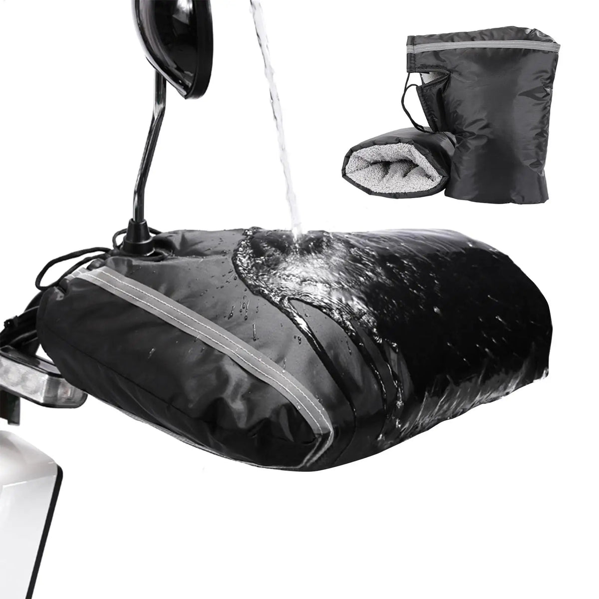 Waterproof Winter Bicycle Handlebar Mittens | Universal Fit Handlebar Mittens Qme