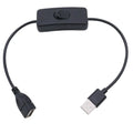 USB Extension Cable with On/Off Toggle Switch – 28cm 7-Pack USB Switch Cable Qme Black 7pcs
