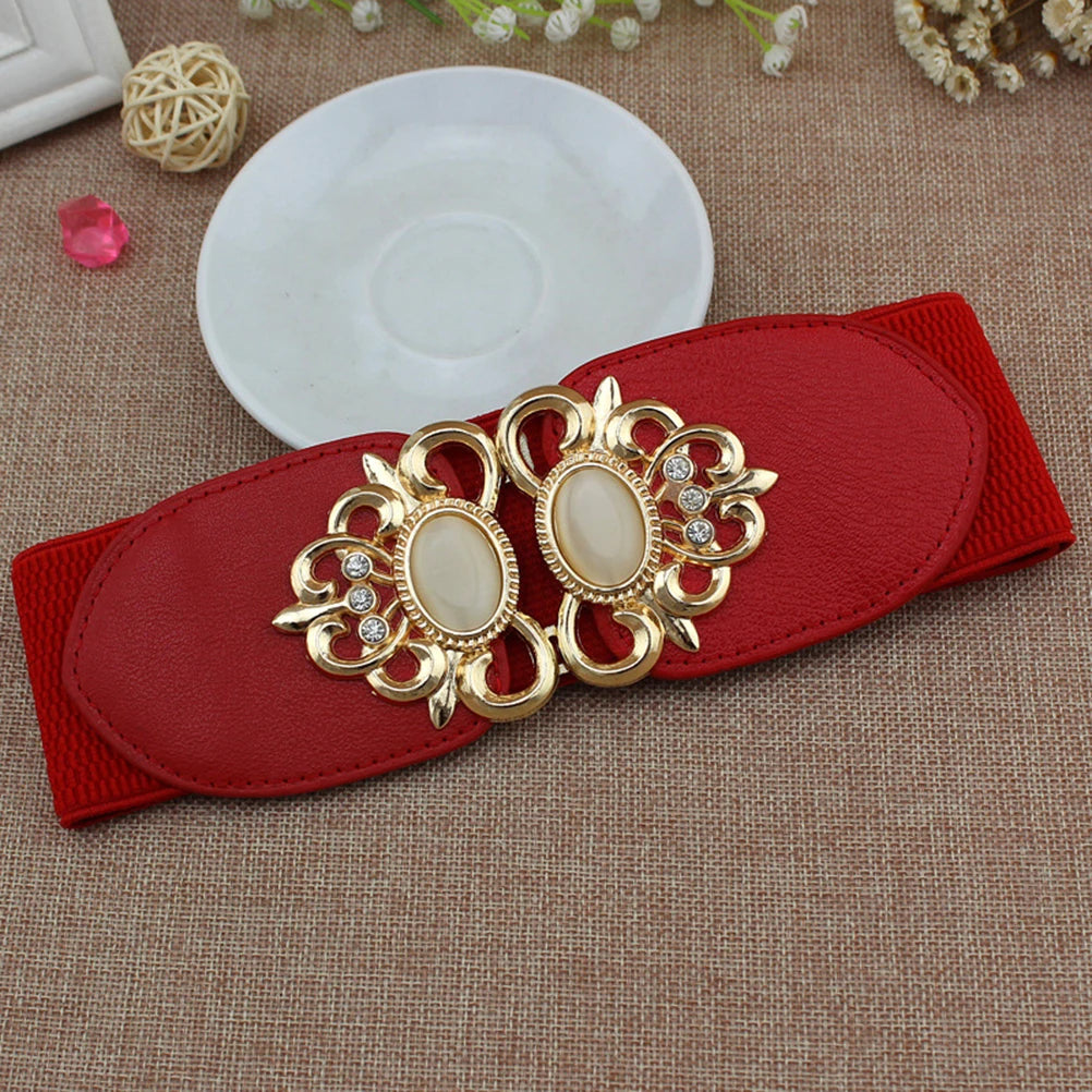 Women's Retro Elastic Narrow Waist Belt for Dresses & Skirts Women's Waist Belt Qst A3