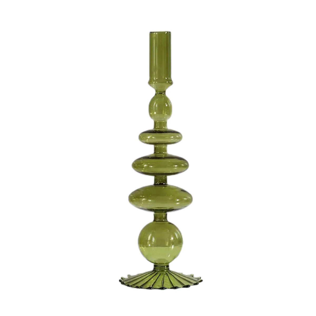 Glass Vase Centerpiece – Elegant Flower & Candle Holder Decorative Glass Vase Qme L