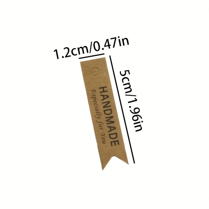 Kraft Paper Fishtail Gift Tags English Letters – 10 Pack Kraft Paper Gift Tags Qme