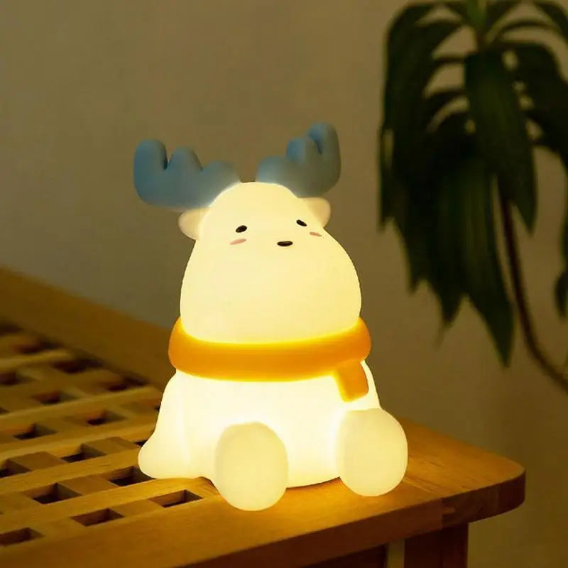 Reindeer Silicone Night Light – Dimmable Kids Elk Lamp Kids Night Light Qme
