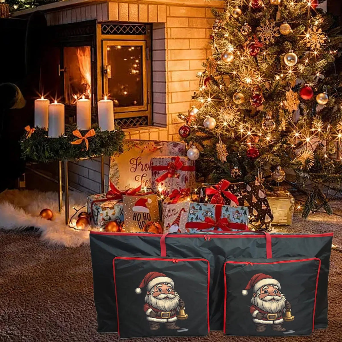 Waterproof Christmas Tree & Wreath Storage Bag Organizer Holiday Storage Bag Qme
