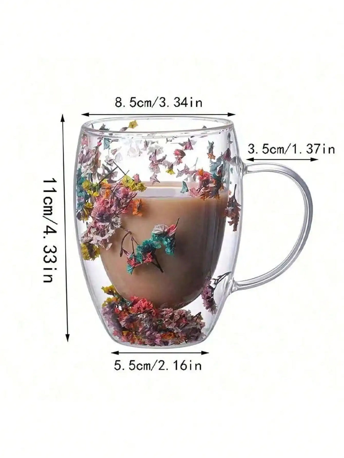 Double-Wall Borosilicate Glass Coffee Cup – Heat-Resistant Glass Coffee Cup Qme