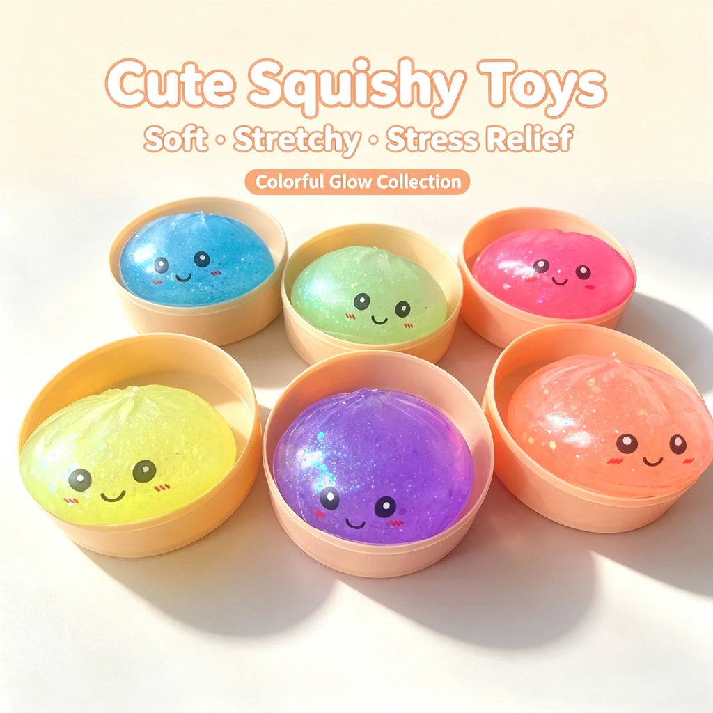 Colorful Dumpling Squishy Slow Rebound Squeeze Ball Toy Squishy Fidget Toy Qme
