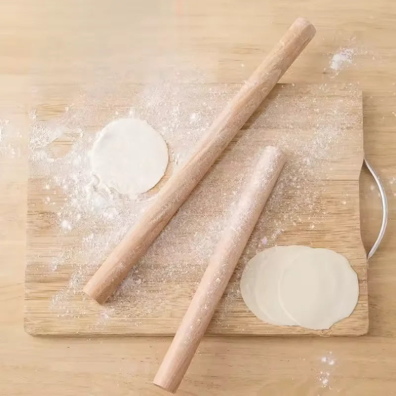 Solid Wood Rolling Pin – Food Grade Non-Stick Dough Tool Wooden Rolling Pin Qst