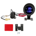 Round LED Water Temperature Gauge & Voltmeter | Car ATV Vehicle Gauge Meter Qme as pic