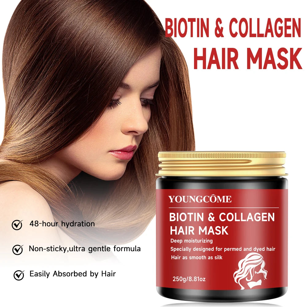 YOUNGCOME Biotin Collagen Keratin Hair Mask Treatment 2500g Keratin Hair Mask Qst