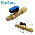 Refrigerant Angled Shut-Off Ball Valve Adapter 1/4" SAE R22 R12 R410a Refrigerant Valve Adapter Qme 1pcs Straight Valve