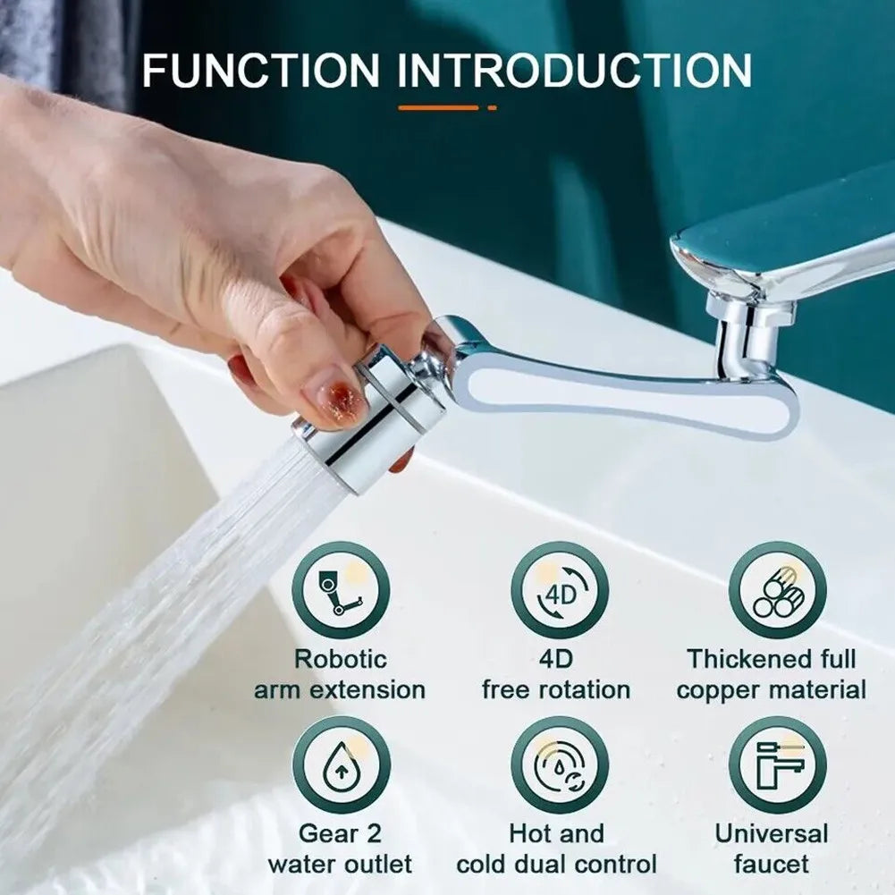 1080° Rotation Metal Faucet Sprayer Head – Universal Kitchen Sink Faucet Sprayer Head Qme