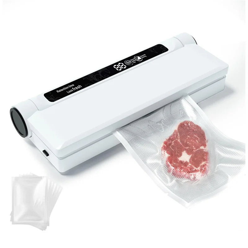 MiLESEEY B15C Food Vacuum Sealer Machine 75KPA + 20 Bags Food Vacuum Sealer Qst As Shown US Plug US Plug