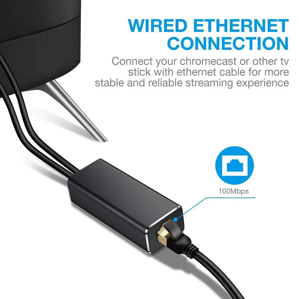 Micro USB to RJ45 Ethernet Adapter for Chromecast & Fire TV USB Ethernet Adapter Qme