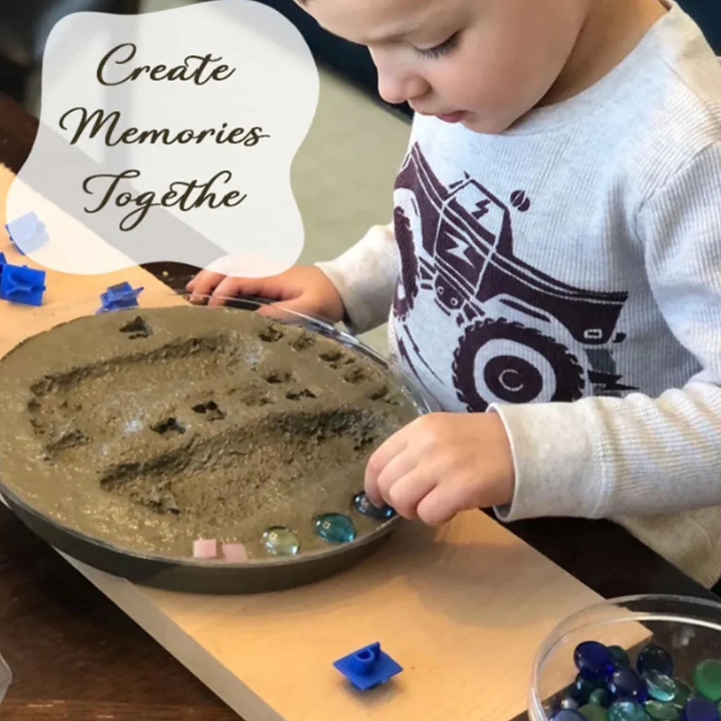 Large DIY Handprint Stepping Stone Kit – Family Keepsake Craft DIY Craft Kit Qme