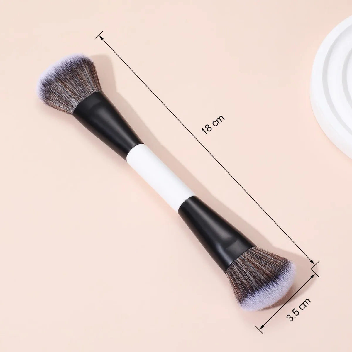 F4 Dual-Ended Foundation, Powder & Contour Face Brush Dual-Ended Face Brush Qme black China Mainland