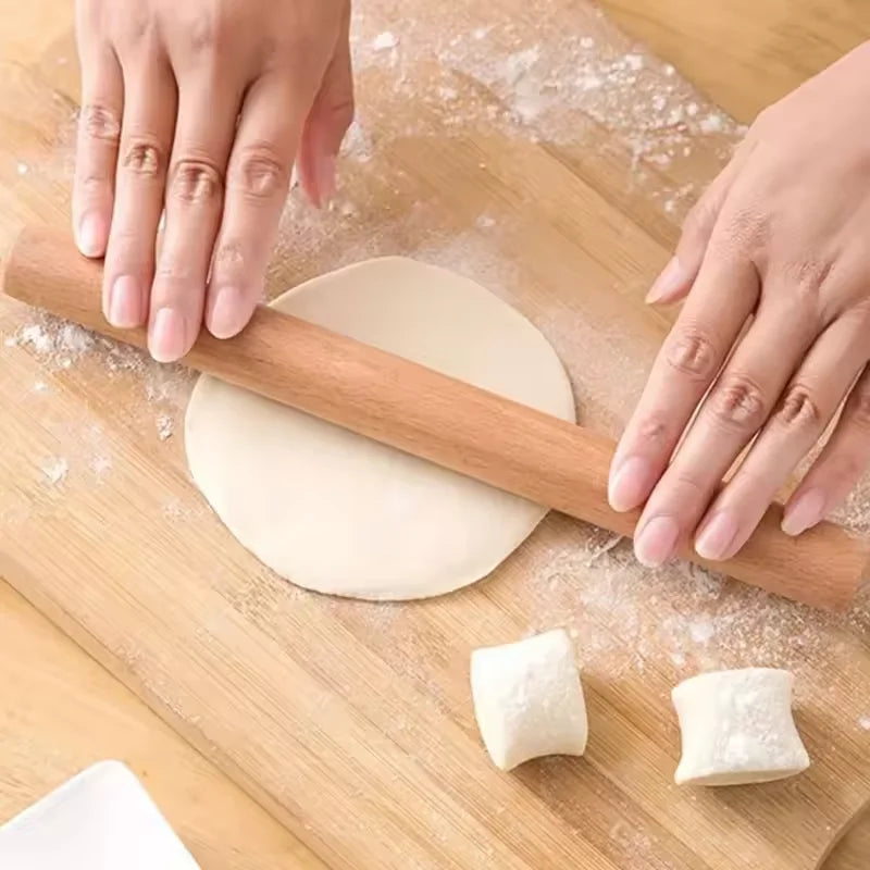 Solid Wood Rolling Pin – Food Grade Non-Stick Dough Tool Wooden Rolling Pin Qst