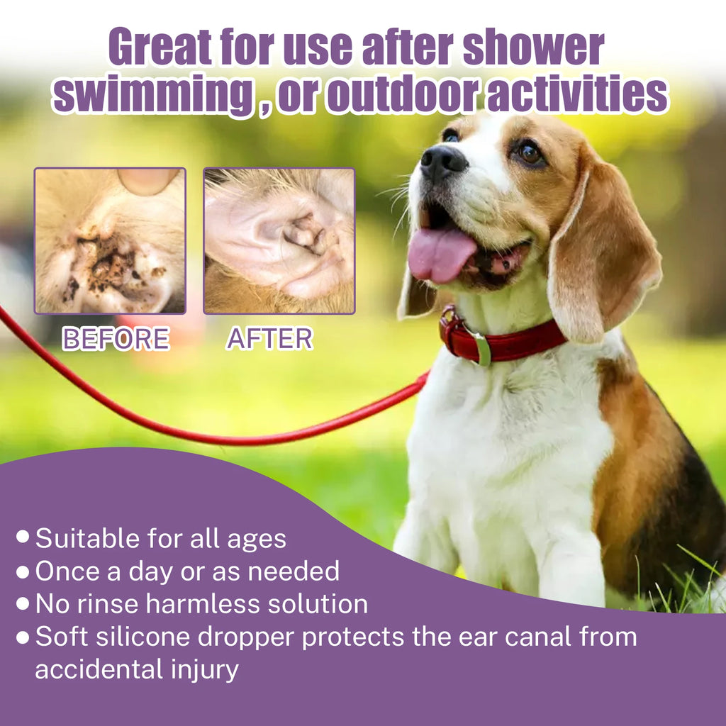 Yegbong Pet Ear Cleaner for Cats & Dogs – 118ml Ear Wash Pet Ear Cleaner Qst