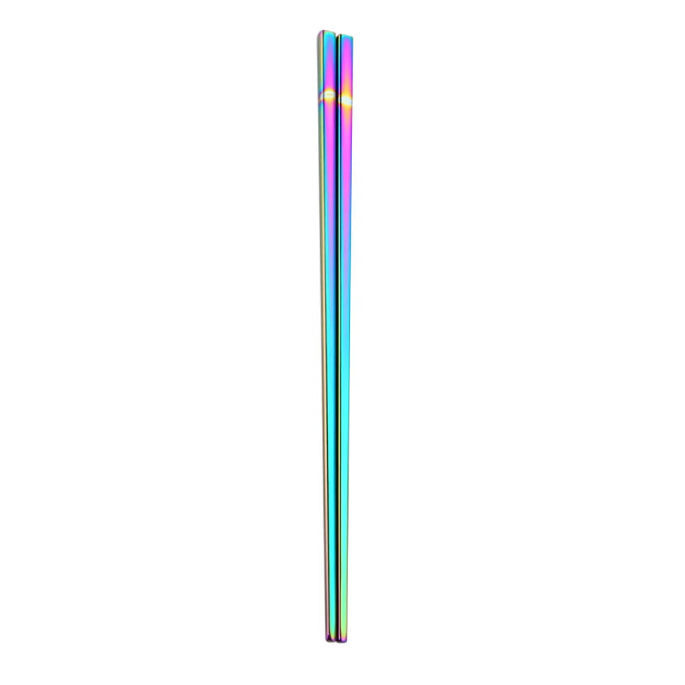 Stainless Steel Anti-Slip Chopsticks – Colorful, 23cm, 1 Pair Stainless Steel Chopsticks Qme