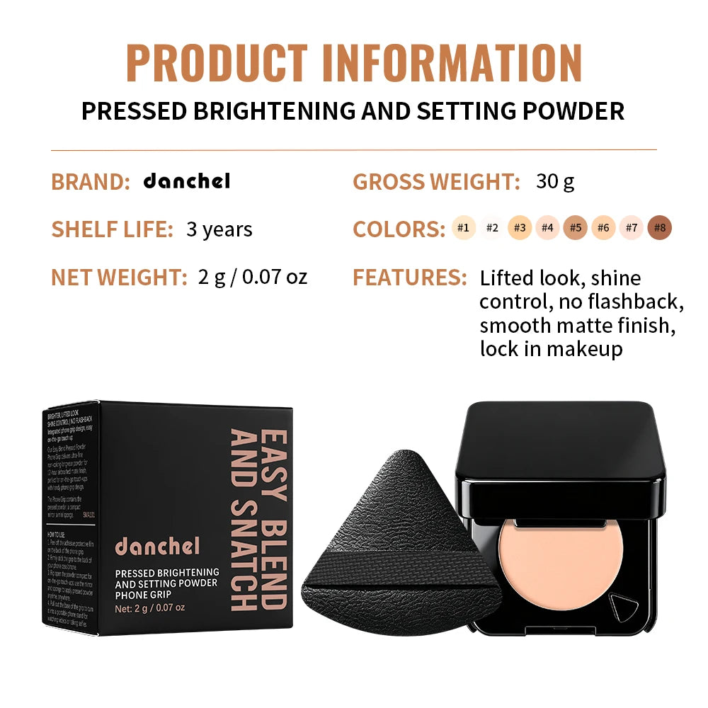 Mini Travel Setting Powder – Oil Control Pressed Powder Compact Setting Powder Compact Qst
