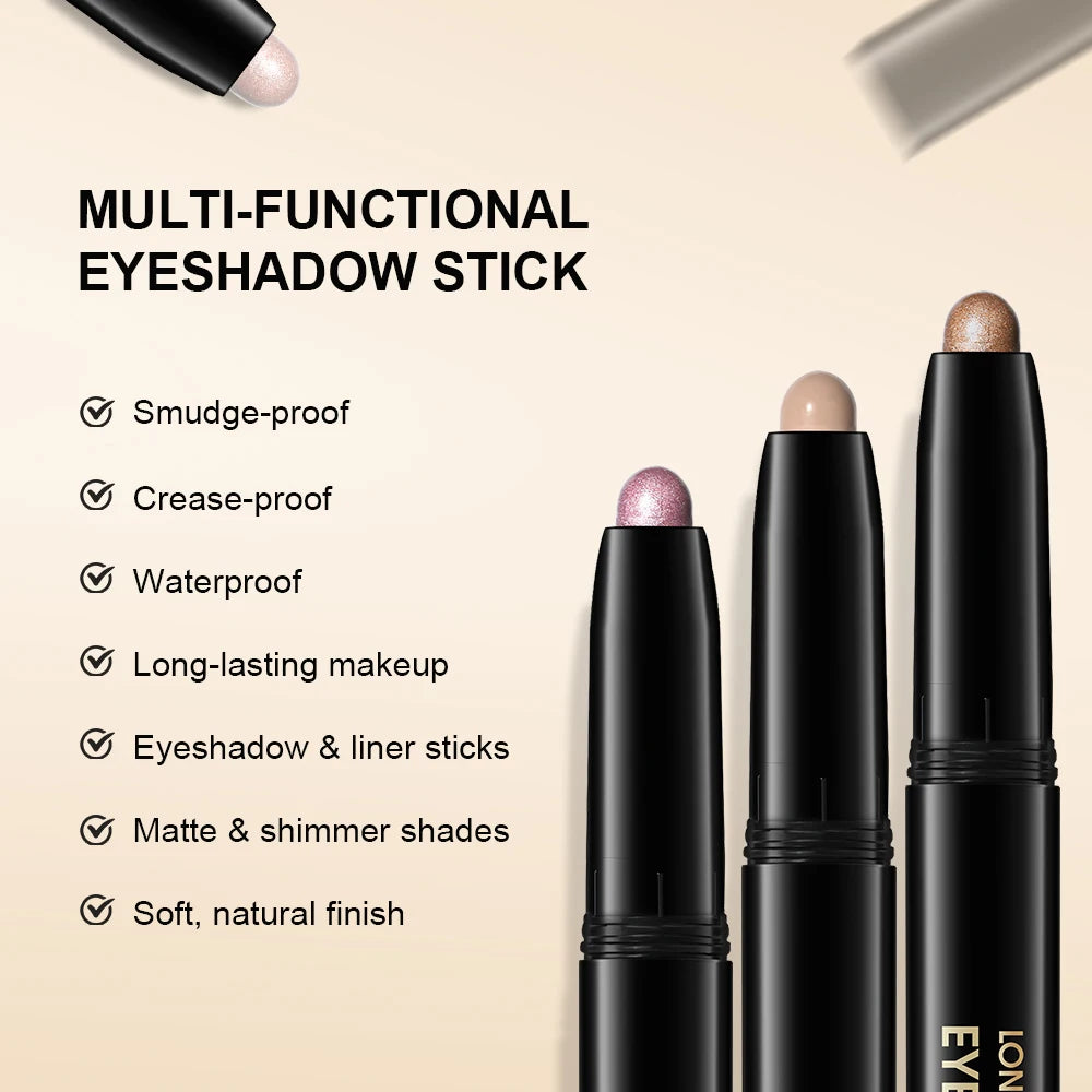 10-Color Longwear Eyeshadow Pencil – Shimmer, Matte & Glitter Eyeshadow Pencil Qst