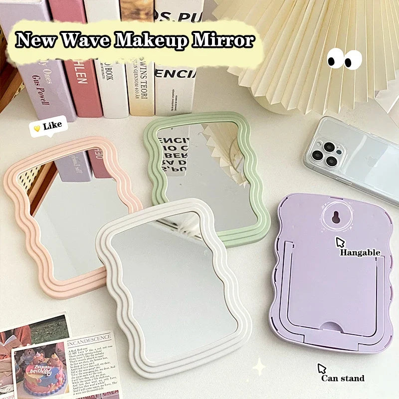 Foldable Portable Makeup Mirror – Compact Desktop Handheld Foldable Makeup Mirror Qme