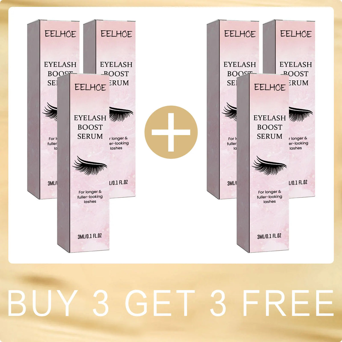 EELHOE Eyelash Growth Serum – Thickening & Lengthening 3ml Eyelash Growth Serum Qst Buy 3 for 3 Free