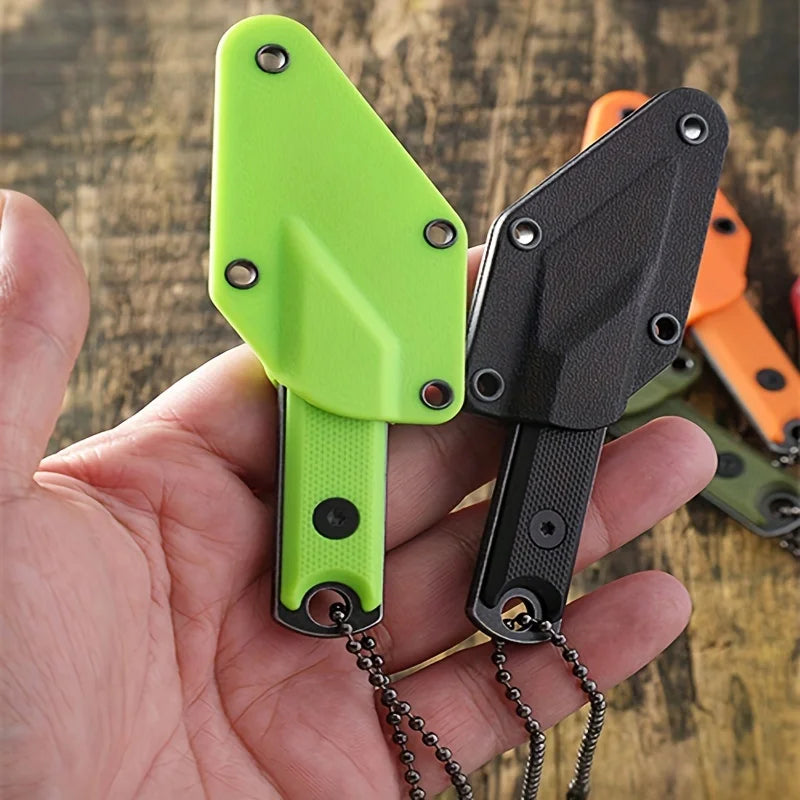 Mini Portable Straight Knife Key Necklace Pendant Cutter Mini Utility Knife Qst
