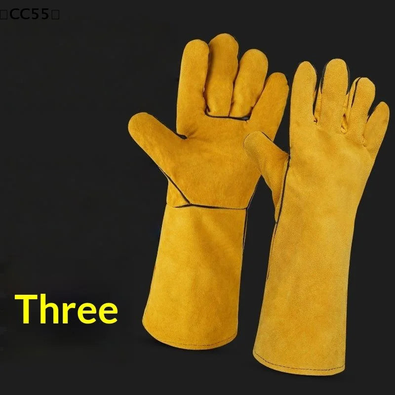 40cm Leather Welding Gloves – Heat & Flame Resistant Work Gloves Welding Work Gloves Qst