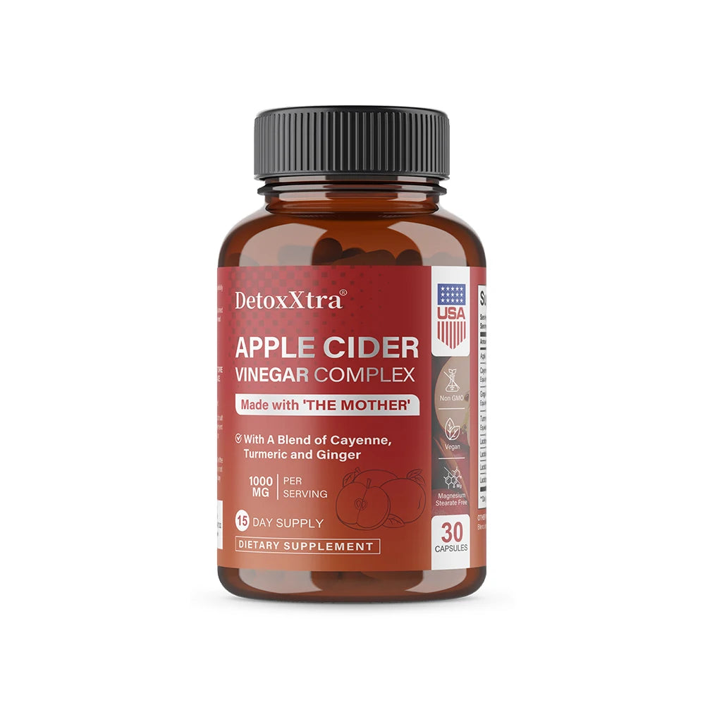 Apple Cider Vinegar Capsules with Probiotics, Turmeric & Ginger Wellness Supplement Qst 30 count-1 bottle