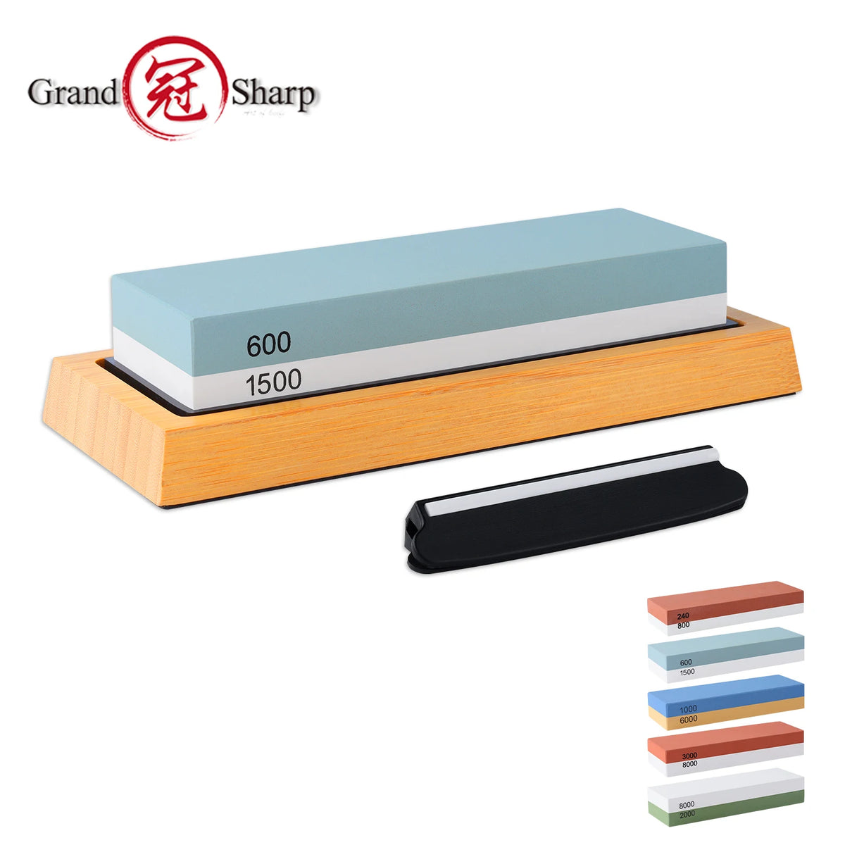 Grandsharp Dual-Grit Whetstone Knife Sharpening Stone Whetstone Sharpener Qst
