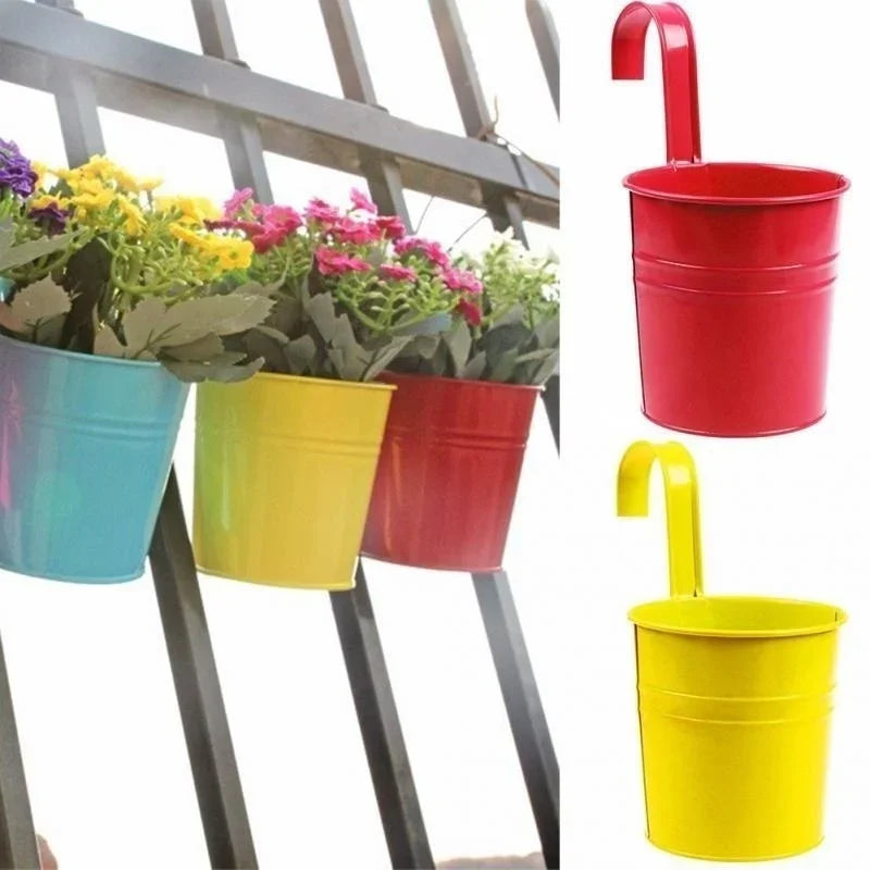 Iron Wall Mounted Hanging Flower Pot Hook Planter Holder Wall Planter Hook Qme