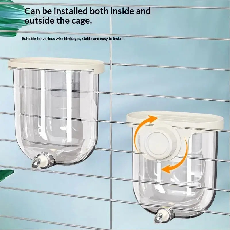 Hanging Bird Water Feeder for Parrot & Myna – No-Drip Bird Water Feeder Qme
