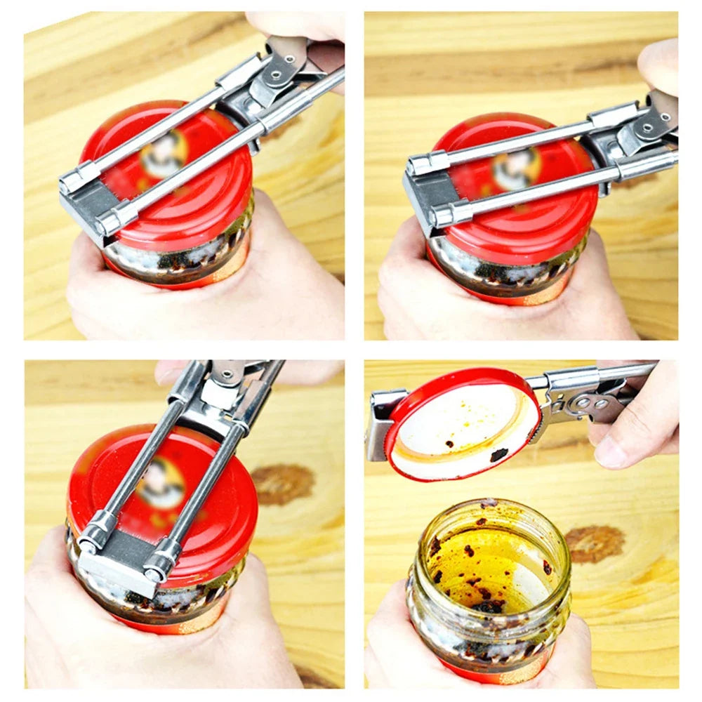 Adjustable Stainless Steel Multi-Function Jar & Bottle Opener Jar & Bottle Opener Qme