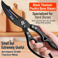 Ultra-Sharp Kitchen Scissors – Commercial Grade Stainless Steel Kitchen Scissors Qst black